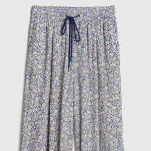 Gap print wide-leg drawstring pants brand new